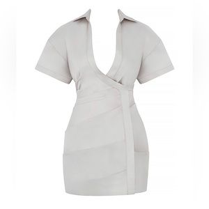 MistressRocks. TWILL NEXT TIME Stone Structured Shirt Dress. Size Small.